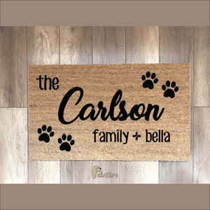 PERSONALIZED mat (family) - Pawsture Shop